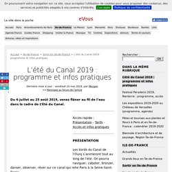 L’été du Canal 2019 : programme et infos pratiques