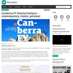 Canberra FY font by Fontyou – contemporary, classic, personal