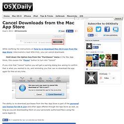 Cancel Downloads from the Mac App Store