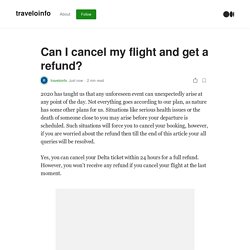 Can I cancel my flight and get a refund?