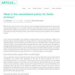 What is the cancellation policy for Delta Airlines?