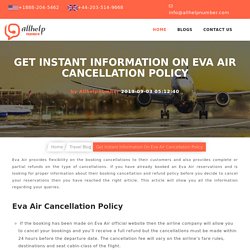 Eva Air Cancellation Policy