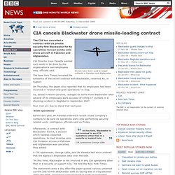CIA cancels Blackwater drone missile-loading contract