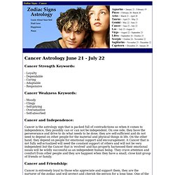 Cancer Zodiac Sign - Information On Cancer Astrology Sign
