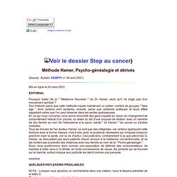 Stop au cancer, hamer, proces, jugement, chambery