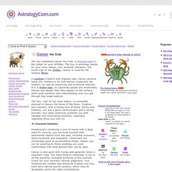 Cancer, the Crab - Astrology on the Web