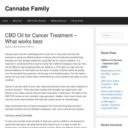CBD Oil for Cancer Treatment – What works best