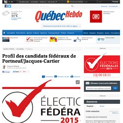 Profil des candidats fédéraux de Portneuf/Jacques-Cartier - Politique