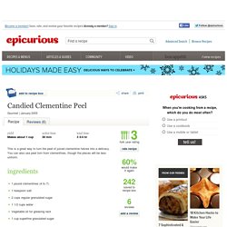 Candied Clementine Peel Recipe