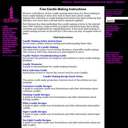Free Candle Making Instructions Directory