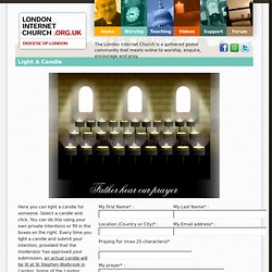 Light A Candle - London Internet Church