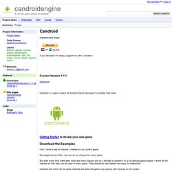 candroidengine - A canvas game engine for android