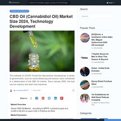 CBD Oil (Cannabidiol Oil) Market Size 2024, Technology Development