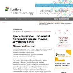 Cannabinoids for treatment of Alzheimer’s disease: moving toward the clinic
