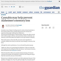 Cannabis may help prevent Alzheimer's memory loss