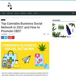 Top Cannabis Business Social Network in 2021 and How to Promote CBD?