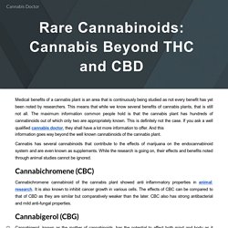 Rare Cannabinoids: Cannabis Beyond THC and CBD