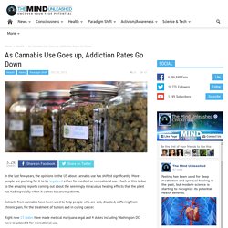 As Cannabis Use Goes up, Addiction Rates Go Down