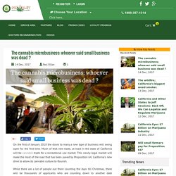 The cannabis microbusiness; whoever said small business was dead ?