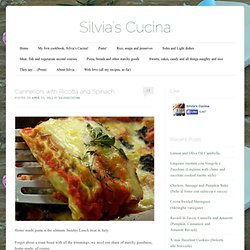 Cannelloni with Ricotta and Spinach « Silvia's Cucina