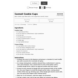 Cannoli Cookie Cups - Keto Karma