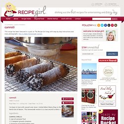 Cannoli Recipe