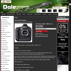 Canon EOS-1D X Body - ORDER NOW WITH A £500 DEPOSIT on Dale Photographic