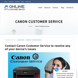 Canon Customer Service Phone Number