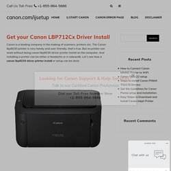 Get your Canon LBP712Cx Driver Install
