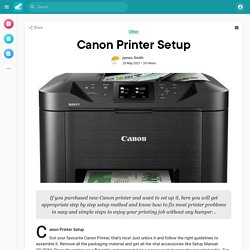 Canon Printer Setup