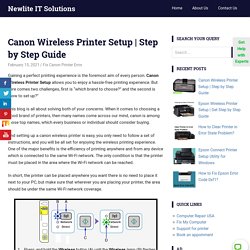 Canon Wireless Printer Setup