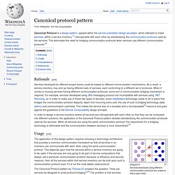 Canonical protocol pattern