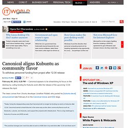 Canonical aligns Kubuntu as community flavor