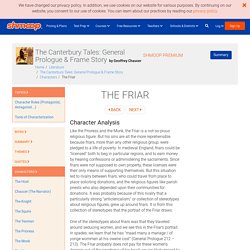 The Friar in The Canterbury Tales: General Prologue & Frame Story