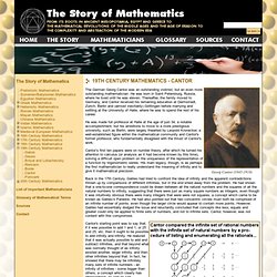 Cantor - 19th Century Mathematics