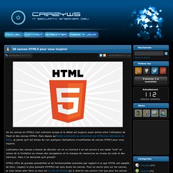 20 canvas HTML5 pour vous inspirer