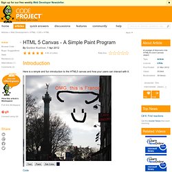 HTML 5 Canvas - A Simple Paint Program