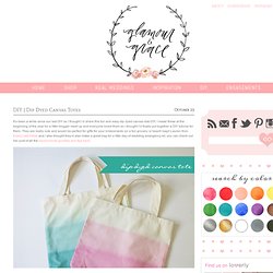 Dip Dyed Canvas Totes