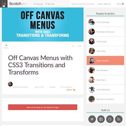 Off Canvas Menus with CSS3 Transitions and Transforms