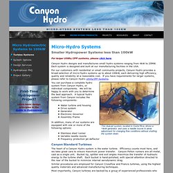 Canyon Hydro Micro Hydroelectric Systems
