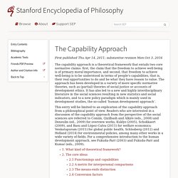 The Capability Approach (Stanford Encyclopedia of Philosophy)