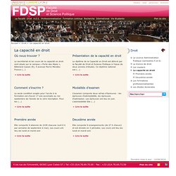 La capacité en droit