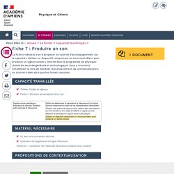 Capacités Numériques > Fiche 7 : Produire un son