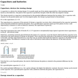 Capacitors and batteries