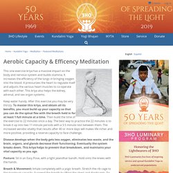 Aerobic Capacity & Efficency Meditation