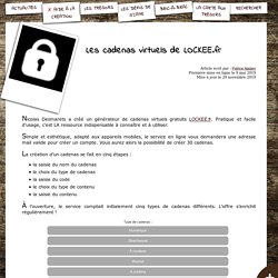 S'CAPE-Les cadenas virtuels de LOCKEE.fr