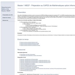 CAPES Maths-Info