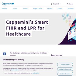 Capgemini Smart FHIR and LPR for Healthcare