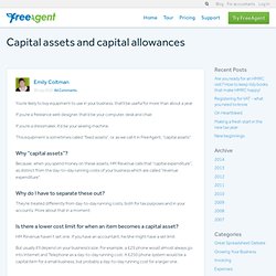 Capital assets and capital allowances