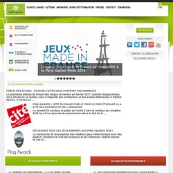 Capital Games | Le cluster francilien du jeu vidéo